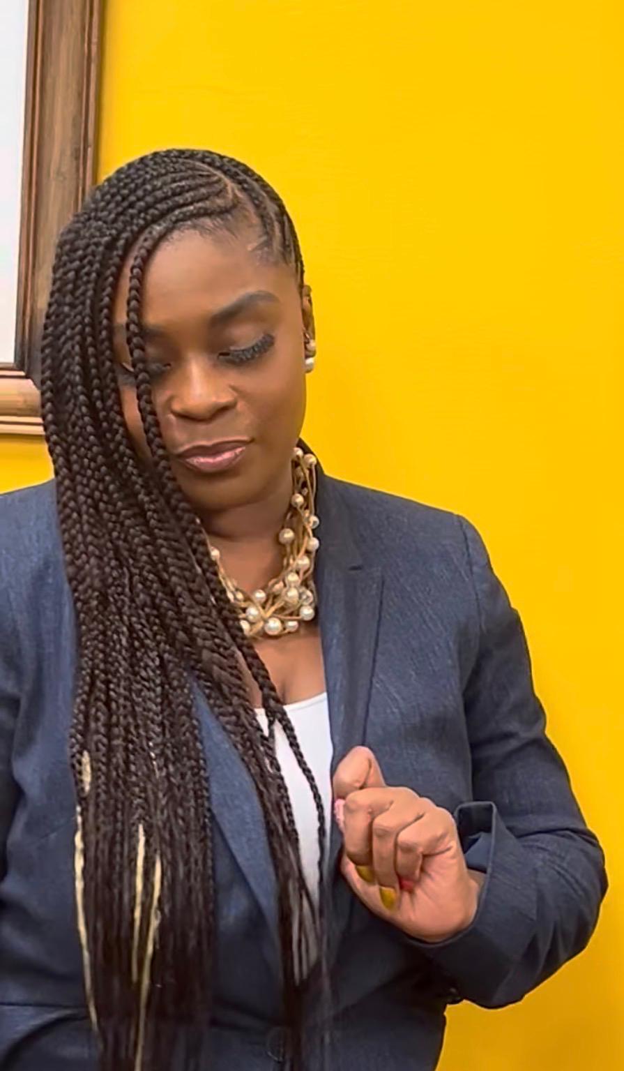 AfroCHIC Braids client